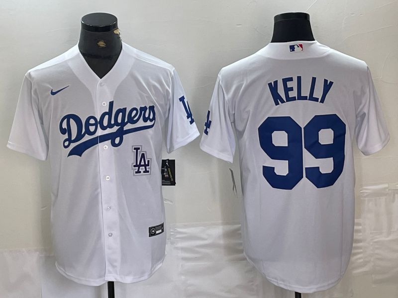 Men Los Angeles Dodgers 99 Kelly White Nike Game MLB Jersey style 2